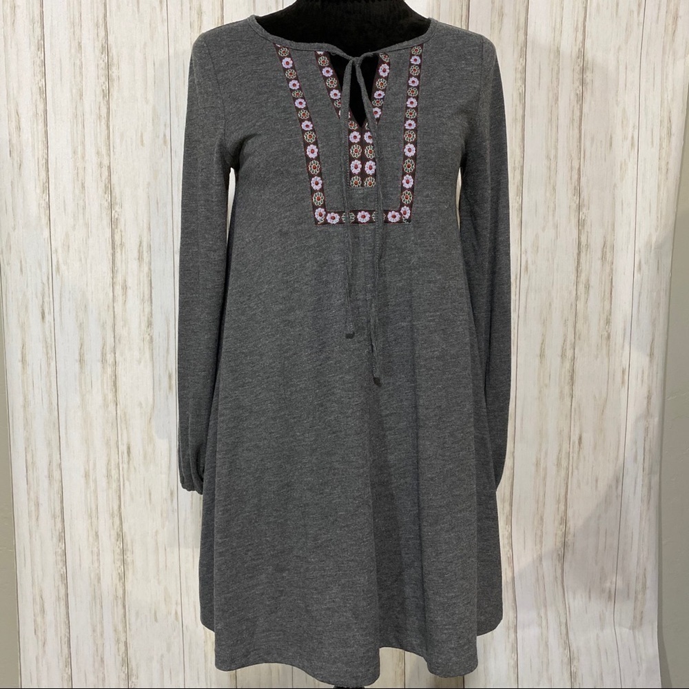 Altar’d State Gray swing dress Out for Coffee size xs
